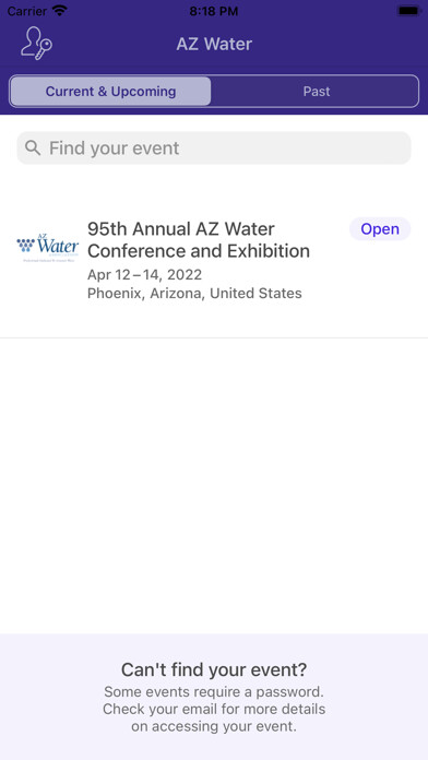 Emulate iPhone app AZ Water Association Events using MyAndroid Emulate iPhone app AZ Water Association Events using MyAndroid