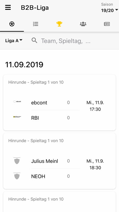 Emulate iPhone app B2B Liga using MyAndroid Emulate iPhone app B2B Liga using MyAndroid