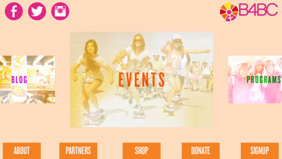 Emulate iPhone app B4BC - Boarding for Breast Cancer using MyAndroid