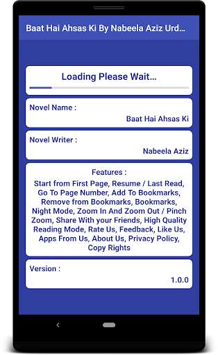 Run android online APK Baat Hai Ahsas Ki By Nabeela Aziz Urdu Novel from MyAndroid or emulate Baat Hai Ahsas Ki By Nabeela Aziz Urdu Novel using MyAndroid