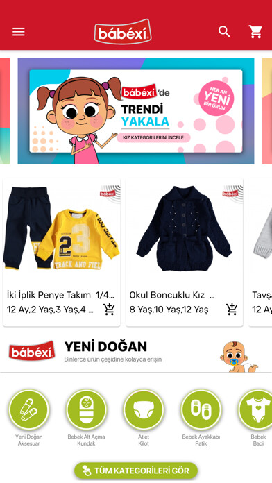 Emulate iPhone app Babexi Toptan Bebe Çocuk Giyim using MyAndroid