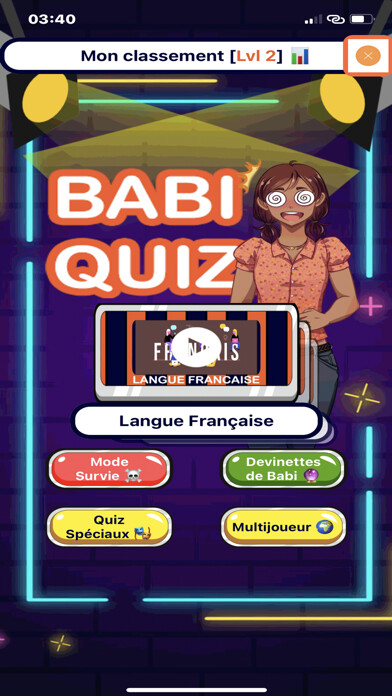 Emulate iPhone app Babi Quiz using MyAndroid
