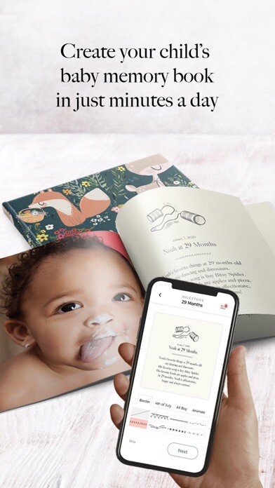 Emulate iPhone app Baby Book Milestones: BabyPage using MyAndroid
