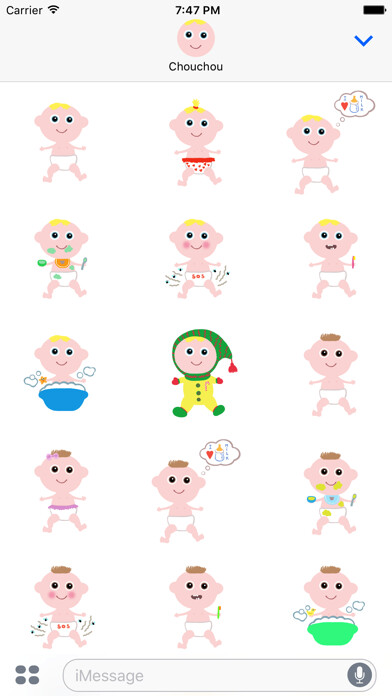 Emulate iPhone app Baby Boom Cute Stickers using MyAndroid Emulate iPhone app Baby Boom Cute Stickers using MyAndroid