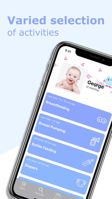 Emulate iPhone app Baby Diary & Tracker using MyAndroid