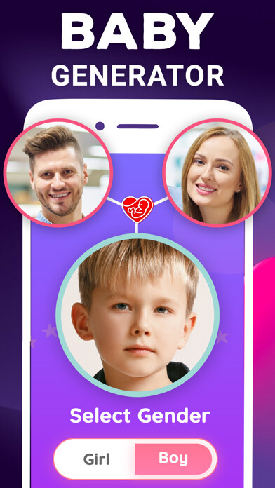 Emulate iPhone app Baby Face Generator using MyAndroid