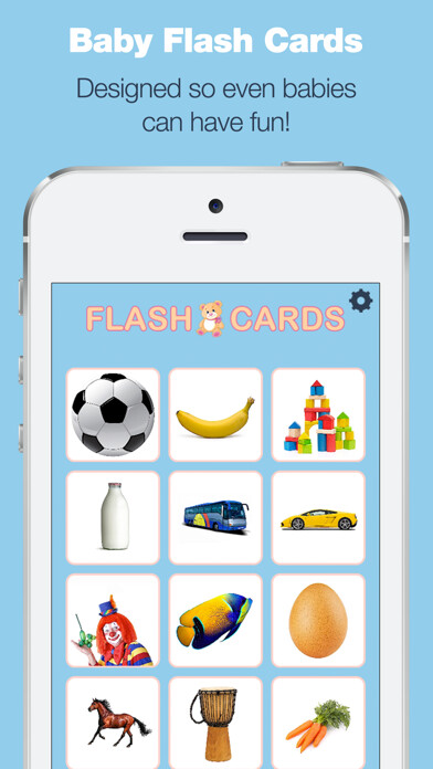 Emulate iPhone app Baby Flash Cards - My First Words Game for Boys and Girls using MyAndroid