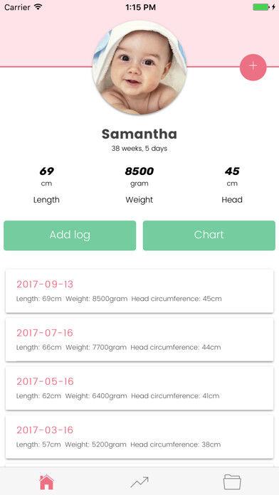Emulate iPhone app Baby & Infant - Growth Log using MyAndroid Emulate iPhone app Baby & Infant - Growth Log using MyAndroid