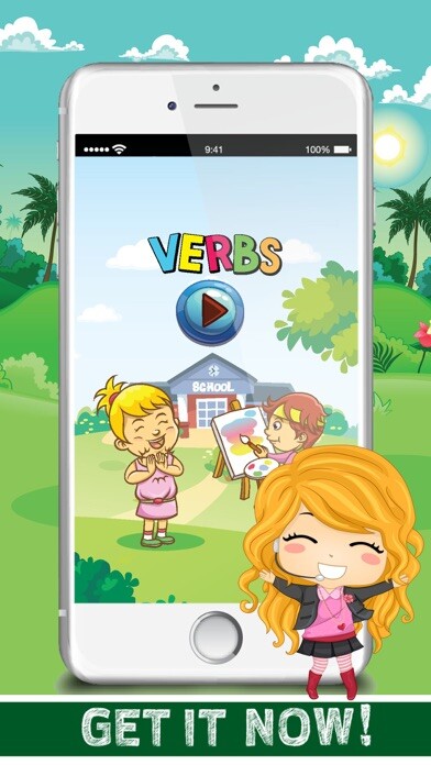 Emulate iPhone app Baby Learn Verbs Flashcards: English Vocabulary Learning using MyAndroid