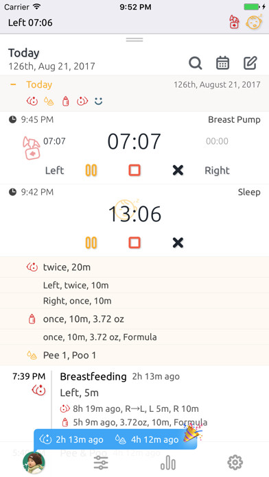 Emulate iPhone app BabyLine - Baby Nursing using MyAndroid Emulate iPhone app BabyLine - Baby Nursing using MyAndroid