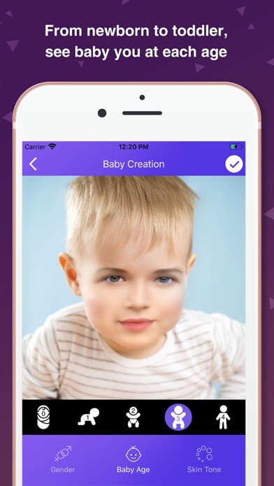 Emulate iPhone app Baby Maker  - Future Celebrity using MyAndroid