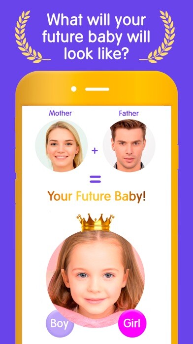 Emulate iPhone app Babymaker - See Future Baby using MyAndroid