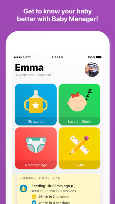 Emulate iPhone app Baby Manager Feed Tracker using MyAndroid Emulate iPhone app Baby Manager Feed Tracker using MyAndroid