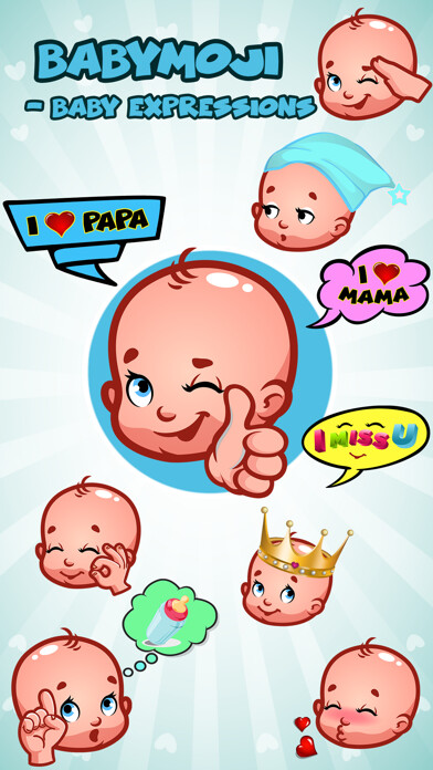 Emulate iPhone app Babymoji - Baby Expressions using MyAndroid