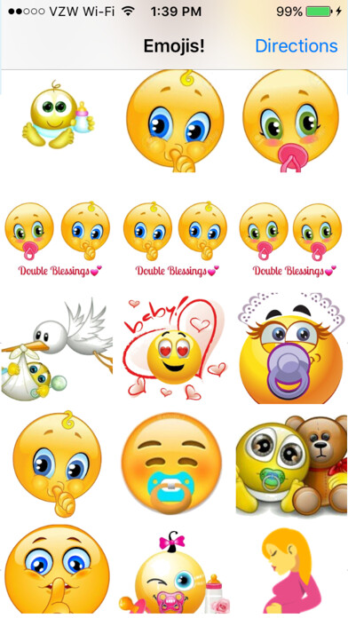 Emulate iPhone app BabyMojis using MyAndroid