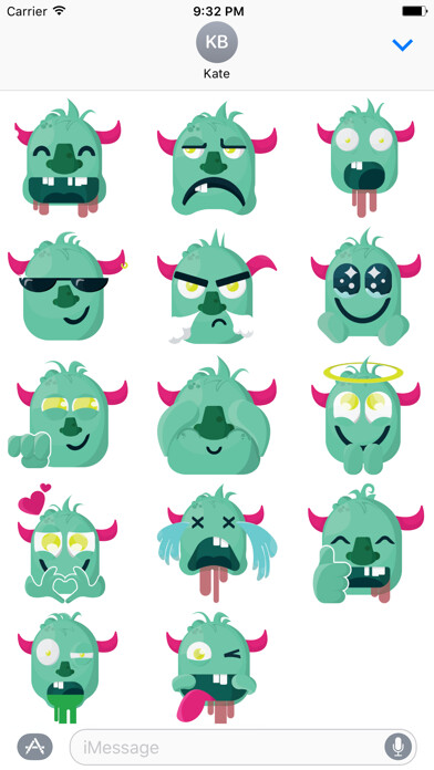 Emulate iPhone app Baby Monster Message Stickers using MyAndroid Emulate iPhone app Baby Monster Message Stickers using MyAndroid
