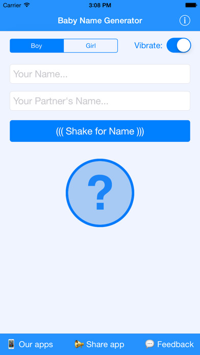 Emulate iPhone app Baby Name Generator using MyAndroid Emulate iPhone app Baby Name Generator using MyAndroid