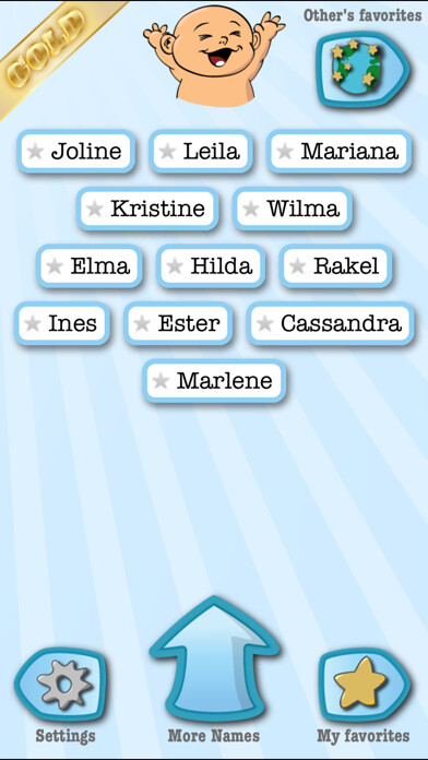 Emulate iPhone app Baby Names Mania using MyAndroid