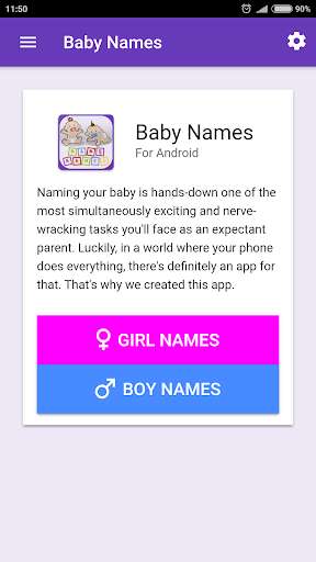 Run android online APK Baby Names. Popular names for boys and girls. from MyAndroid or emulate Baby Names. Popular names for boys and girls. using MyAndroid