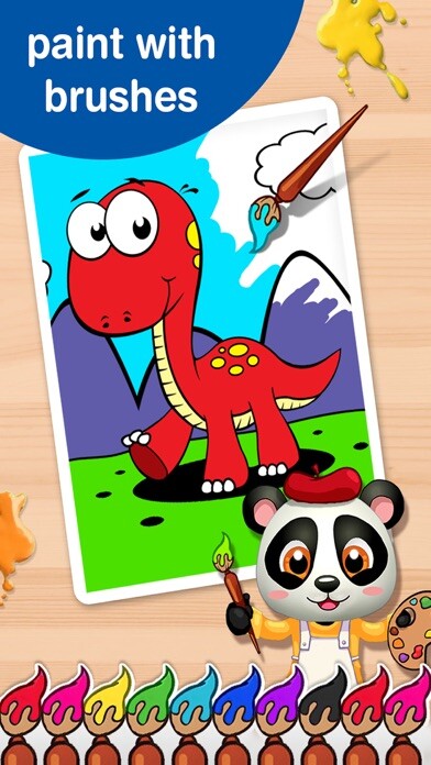 Emulate iPhone app Baby Panda Paintbox - Coloring Games for Kids! using MyAndroid