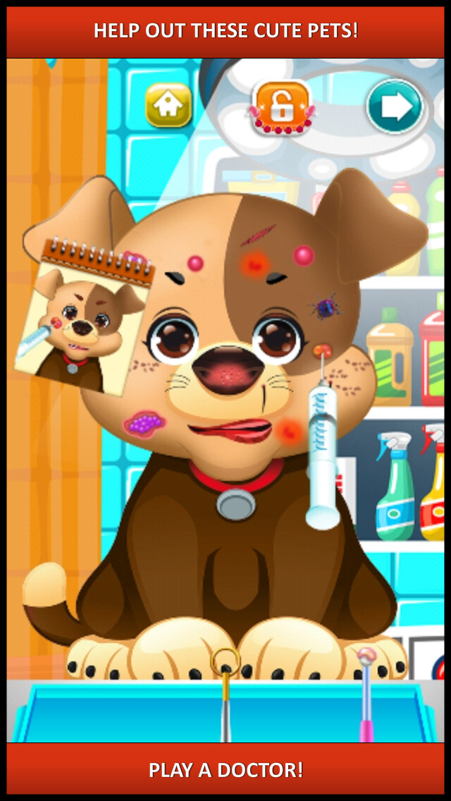 Emulate iPhone app Baby Pet Doctor & Little Animal Care - virtual pets vet spa & salon kids games for boys & girls using MyAndroid