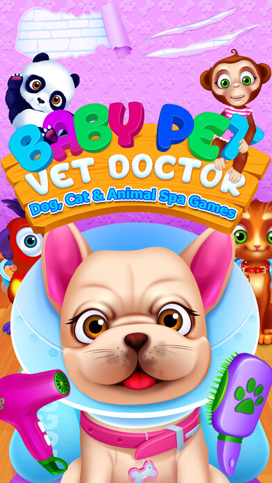 Emulate iPhone app Baby Pet Vet Doctor - Dog, Cat & Animal Spa Games using MyAndroid