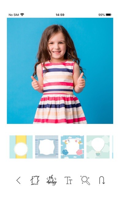 Emulate iPhone app Baby Photo Frame Art using MyAndroid