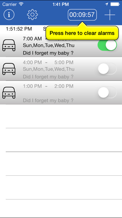 Emulate iPhone app Baby Safe Drive-שמירת תינוקות using MyAndroid
