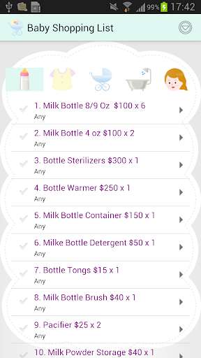 Run android online APK Baby Shopping List from MyAndroid or emulate Baby Shopping List using MyAndroid