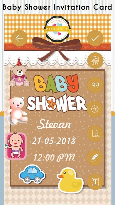 Emulate iPhone app Baby Shower Invitation Card HD using MyAndroid Emulate iPhone app Baby Shower Invitation Card HD using MyAndroid