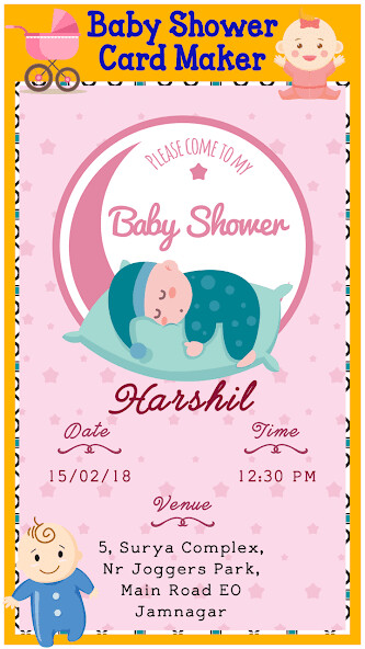Run android online APK Baby Shower Invitation Card Maker from MyAndroid or emulate Baby Shower Invitation Card Maker using MyAndroid