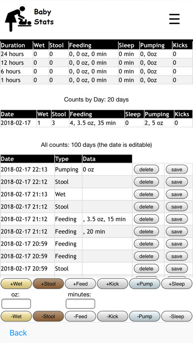 Emulate iPhone app Baby Stats App using MyAndroid Emulate iPhone app Baby Stats App using MyAndroid