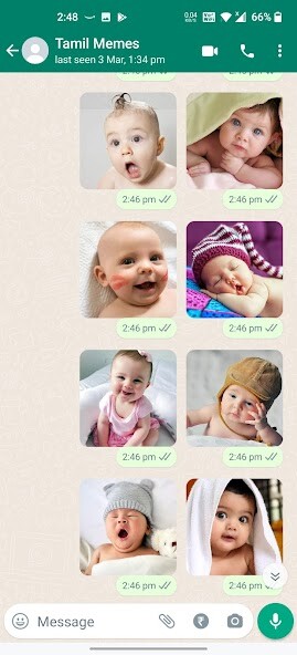 Emulate Android APK Baby Stickers