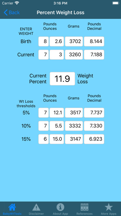 Emulate iPhone app Baby Weight Tools using MyAndroid Emulate iPhone app Baby Weight Tools using MyAndroid
