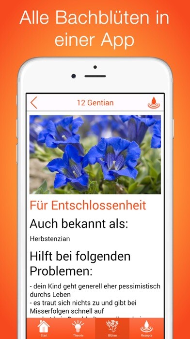 Emulate iPhone app Bachblüten bei Kindern using MyAndroid