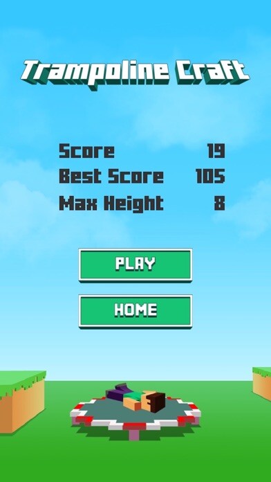 Emulate iPhone app Backflip Trampoline Craft Madness: Hop Hop Hop Man Jump using MyAndroid