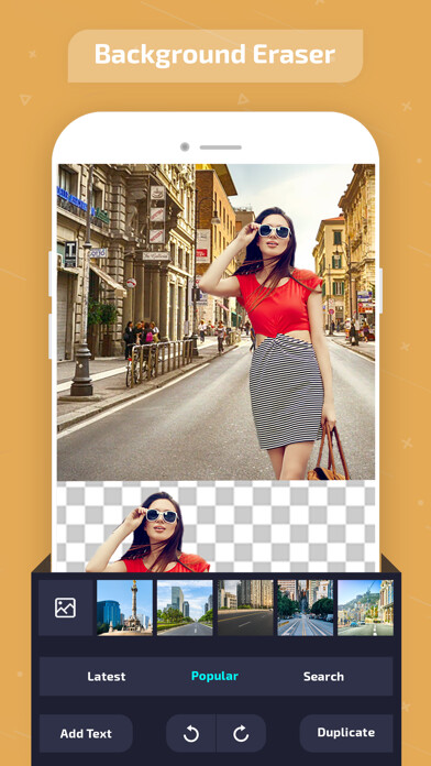 Emulate iPhone app Background Eraser - Auto Cut using MyAndroid