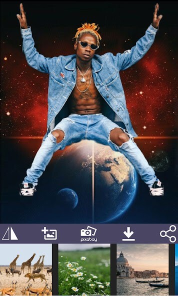 Run android online APK background photo changer from MyAndroid or emulate background photo changer using MyAndroid