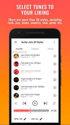 Emulate Android APK Backing Tracks Guitar Jam