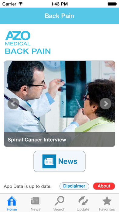 Emulate iPhone app Back Pain by AZoMedical using MyAndroid Emulate iPhone app Back Pain by AZoMedical using MyAndroid