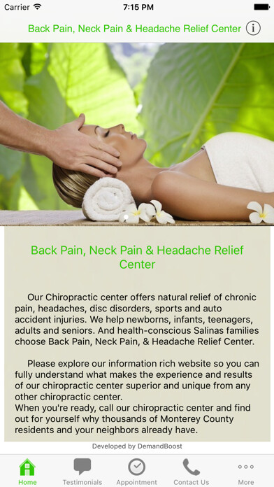 Emulate iPhone app Back Pain, Neck Pain & Headache Relief Center using MyAndroid Emulate iPhone app Back Pain, Neck Pain & Headache Relief Center using MyAndroid