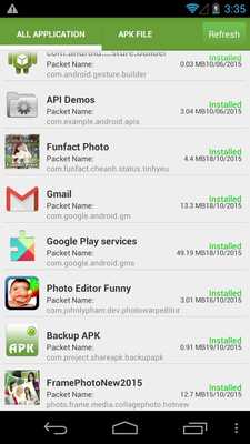 Emulate Android APK Backup Apk , Share Apk