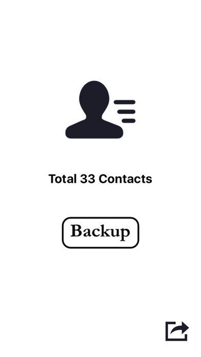 Emulate iPhone app Backup Contacts In Address Book - Export As vCard using MyAndroid
