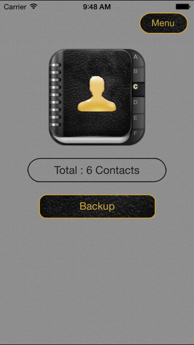 Emulate iPhone app Backup&RestoreContacts using MyAndroid