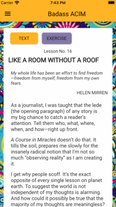Emulate iPhone app Badass ACIM using MyAndroid