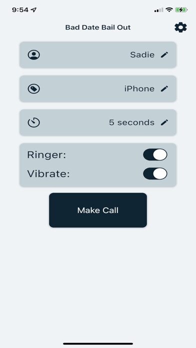 Emulate iPhone app Bad Date Bail Out using MyAndroid