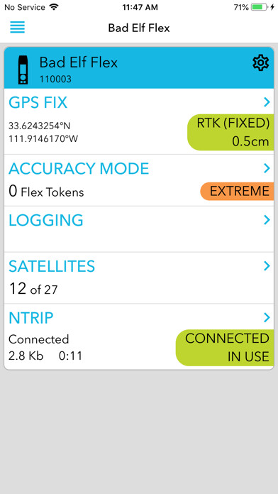 Emulate iPhone app Bad Elf Flex using MyAndroid Emulate iPhone app Bad Elf Flex using MyAndroid
