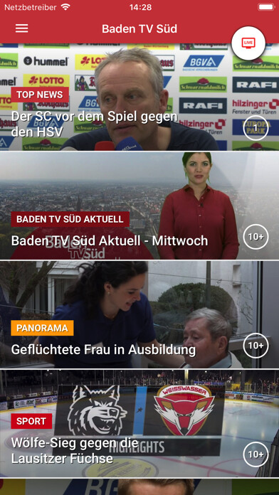Emulate iPhone app Baden TV Süd using MyAndroid Emulate iPhone app Baden TV Süd using MyAndroid