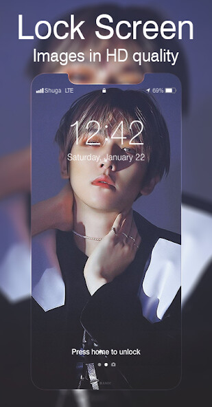 Run android online APK Baekhyun EXO Lockscreen HD 4K from MyAndroid or emulate Baekhyun EXO Lockscreen HD 4K using MyAndroid