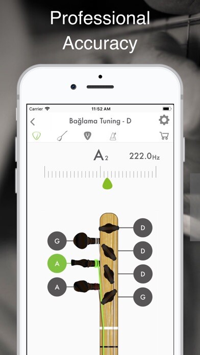 Emulate iPhone app Baglama Tuner Pro using MyAndroid Emulate iPhone app Baglama Tuner Pro using MyAndroid